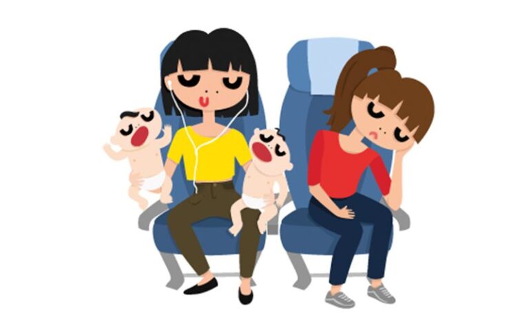 ¡Viajando junto a un bebé llorón!