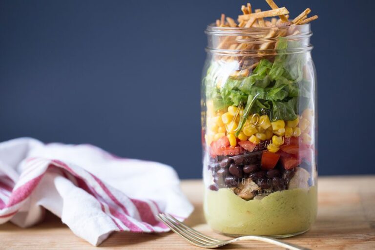 Hacer ensalada en un mason jar